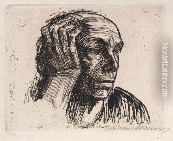 Selbstbildnis Oil Painting - Kathe Kollwitz