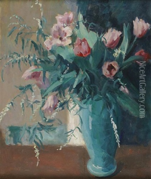 Tulips Oil Painting - Marion Campbell Hawthorne