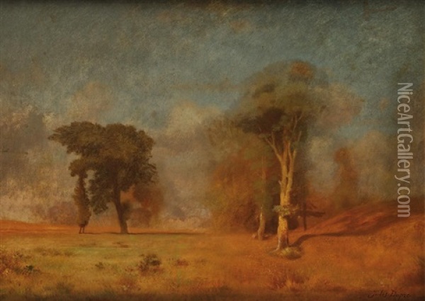 Prairie En Automne Oil Painting - Jules Dupre