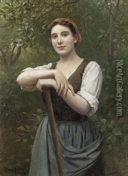 A Moment's Rest Oil Painting - Daniel Ridgway Knight