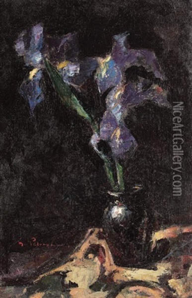 Irisi Oil Painting - Gheorghe Petrascu