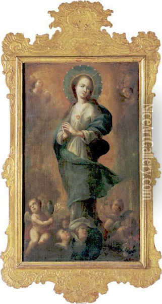 Immaculate Conception Oil Painting - Juan Pedro Lopez