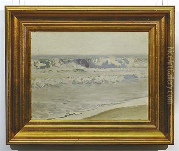 Shore Scene Oil Painting - Mcclelland Barclay