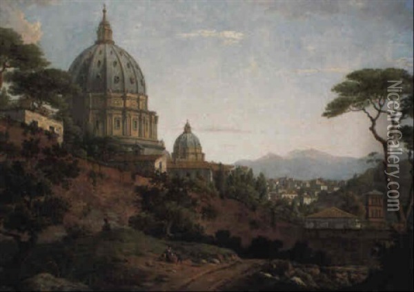 St. Peter's, Rome Oil Painting - William Marlow
