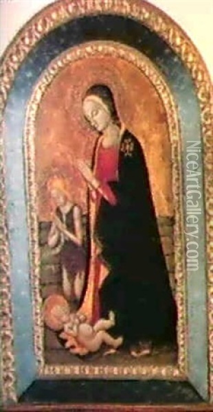 La Madonna Col Bambino E San Giovannino Oil Painting - Neri di Bicci