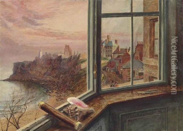 View From The Window Of Balcony House, Tynemouth Oil Painting - Alice Boyd