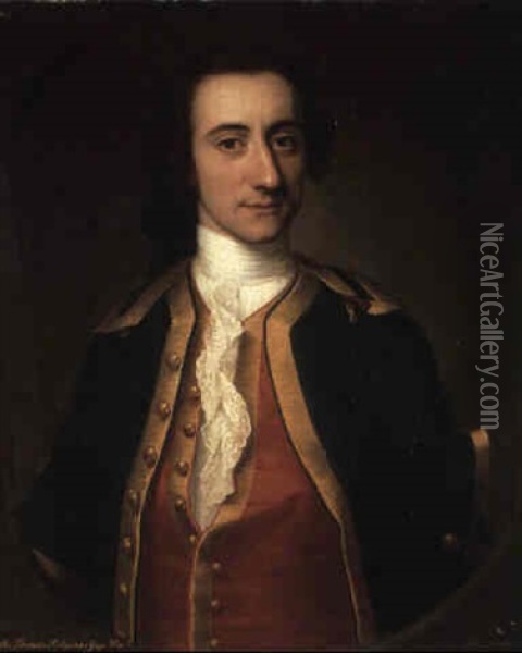 Portrait Of Sir Thomas Rookwood Gage Bt. Of Hengrave Oil Painting - John Theodore Heins
