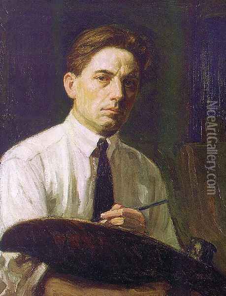 Self Portrait Oil Painting - Joseph A. Kleitsch