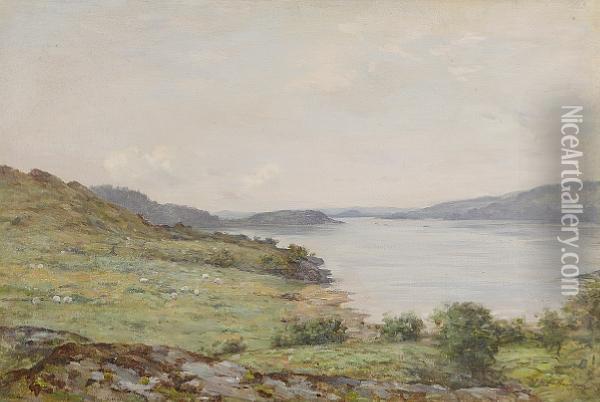 Loch Scene Oil Painting - Joseph Henderson