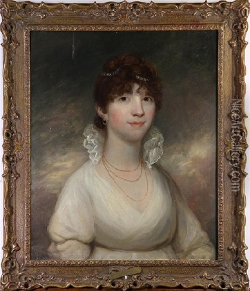 Lady Stanhope Oil Painting - Sir William Beechey