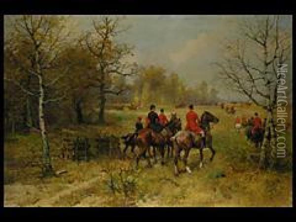 Parforcejagd Oil Painting - Georg Karl Koch