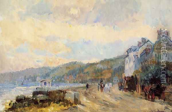 The Seine at Croisset, near Rouen Oil Painting - Albert Lebourg