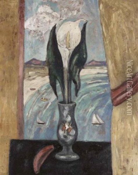 Atlantic Window Oil Painting - Marsden Hartley