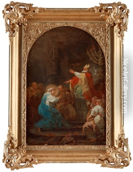 Presentation Of Jesus At The Temple Oil Painting - Louis-Adrien Masreliez