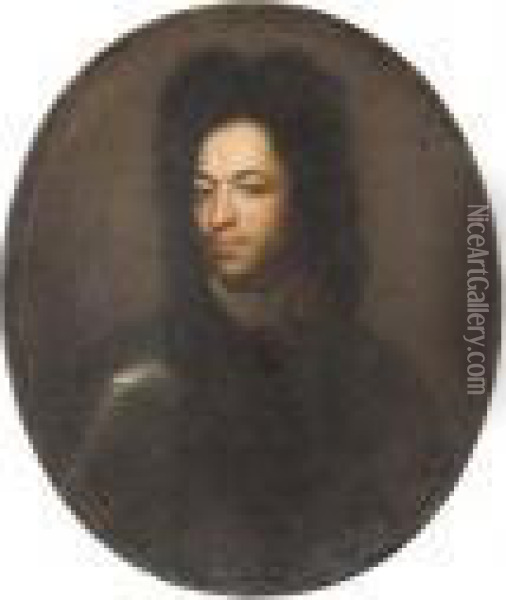 Portrait Of A Gentleman Oil Painting - Hyacinthe Rigaud