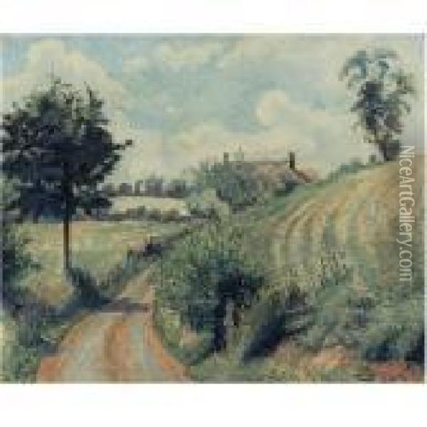 Perry Lane, Langham Oil Painting - Lucien Pissarro