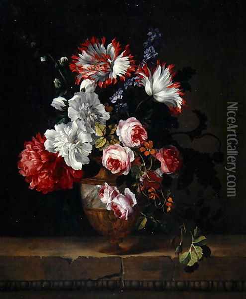 Vase of flowers Oil Painting - Gerard Van Spaendonck