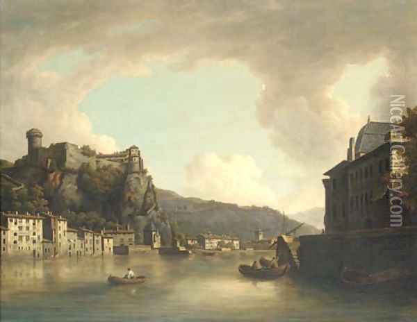 View of the Chateau of Pierre Encise, Lyon Oil Painting - William Marlow