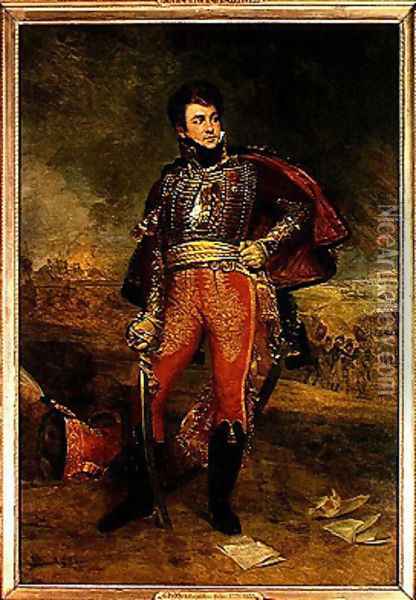 Portrait of General Francois Fournier Sarvoleze 1773-1827 Oil Painting - Antoine-Jean Gros