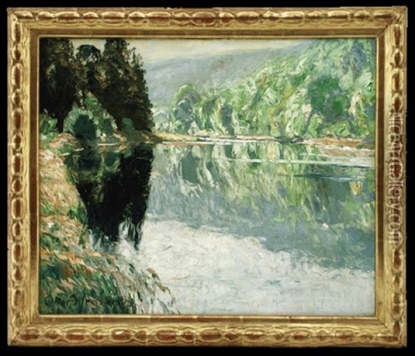 An Der Steiermuhle (waldweiher) Oil Painting - Otto Altenkirch