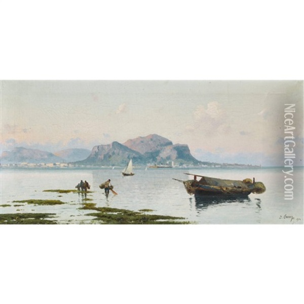 Die Bucht Von Palermo Oil Painting - Eremino Kremp