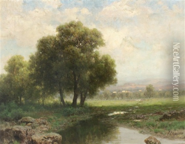 Paysage D'italie Oil Painting - Francesco (Luigi) Lojacono