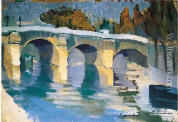 Le Pont Oil Painting - Emile-Othon Friesz