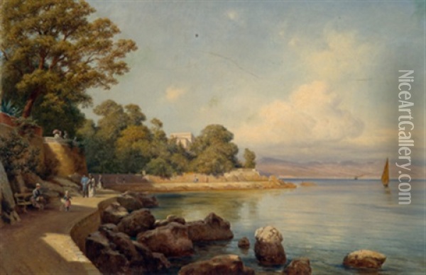 Sudlandische Promenade Oil Painting - Gottfried Seelos