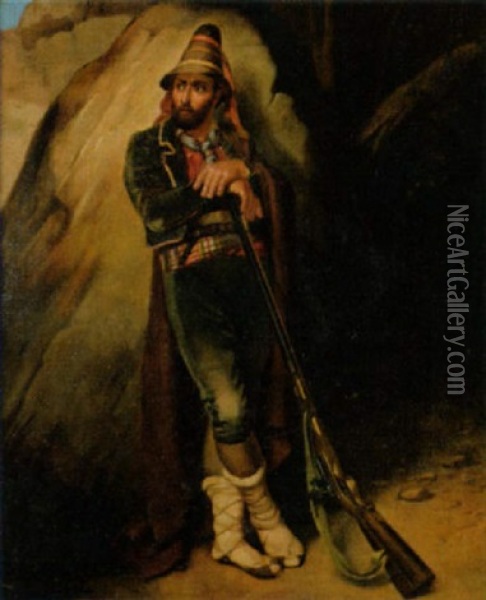 Sizilianischer Bandit Oil Painting - Leopold-Louis Robert