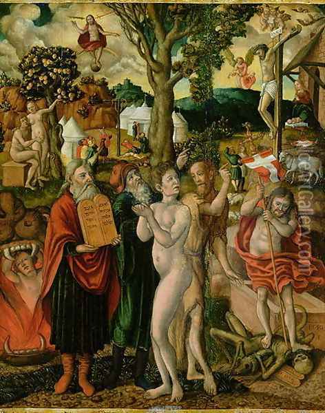 Fall and Redemption, 1540 Oil Painting - Franz Timmermann