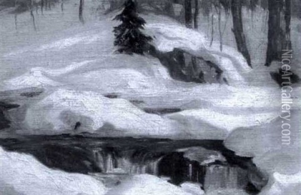 Paysage En Hiver Oil Painting - Eric Riordon