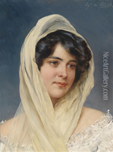 Bildnis Einer Jungen Dame Mit Schleier Oil Painting - Eugen von Blaas