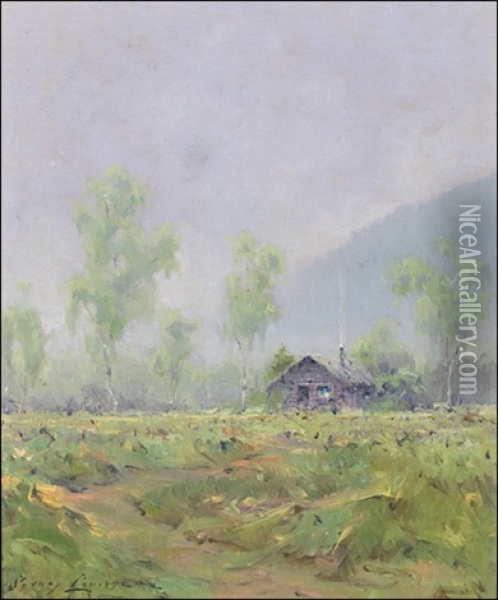 Alaskan Homestead Oil Painting - Sydney Mortimer Laurence