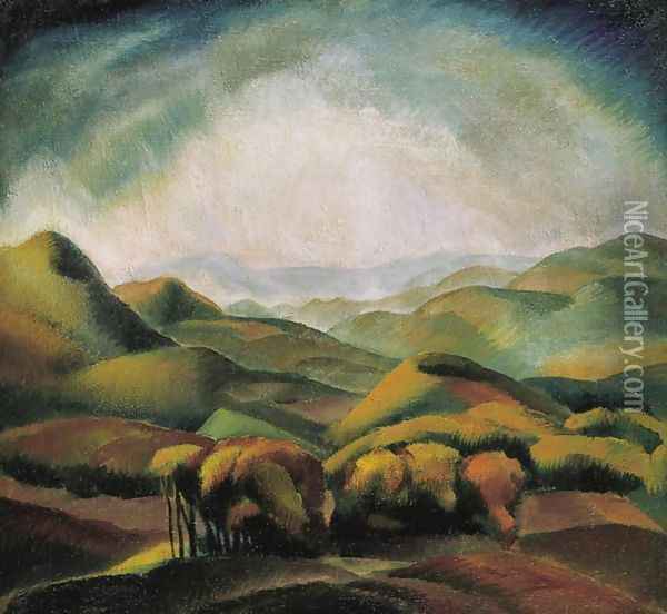 Landscape c. 1923 Oil Painting - Erzsebet Korb