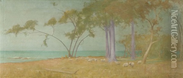 Australian Pastoral Oil Painting - John Ford Paterson