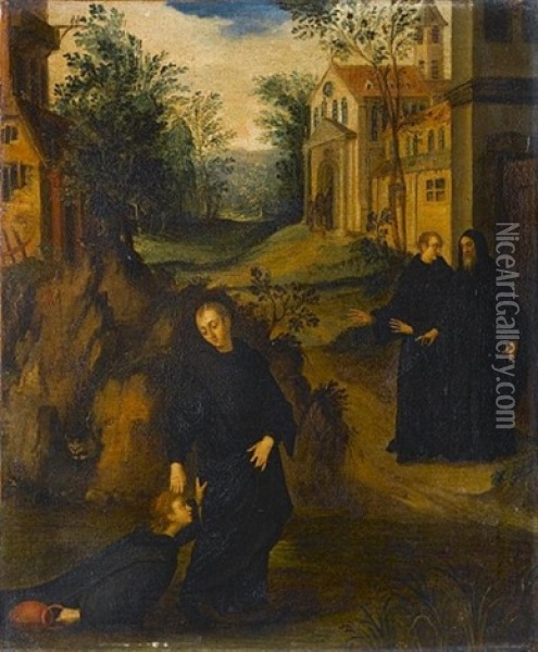 Saints Maurus And Placidus Oil Painting - Gillis Hallet