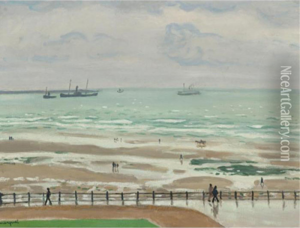 La Digne Ste Beuve A Boulogne-sur-mer (au Bord De La Plage) Oil Painting - Albert Marquet