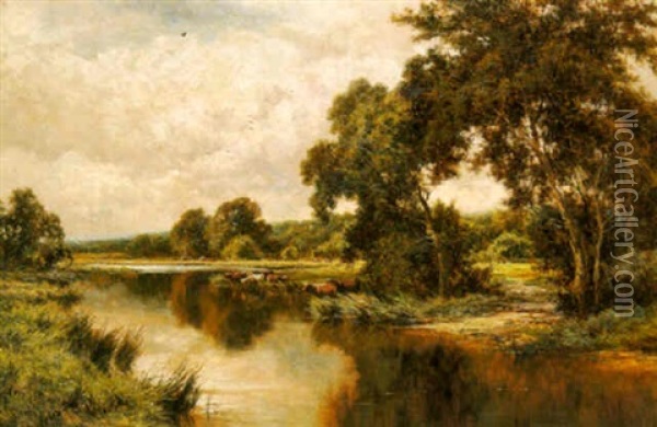 At Chertsey-on-thames Oil Painting - Henry H. Parker