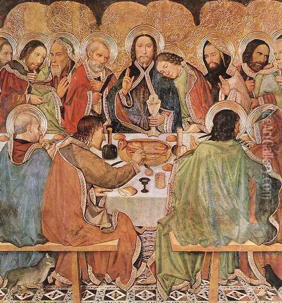 Last Supper c. 1470 Oil Painting - Jaume Huguet