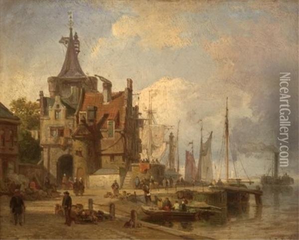 Amsterdam Oil Painting - Elias Pieter van Bommel