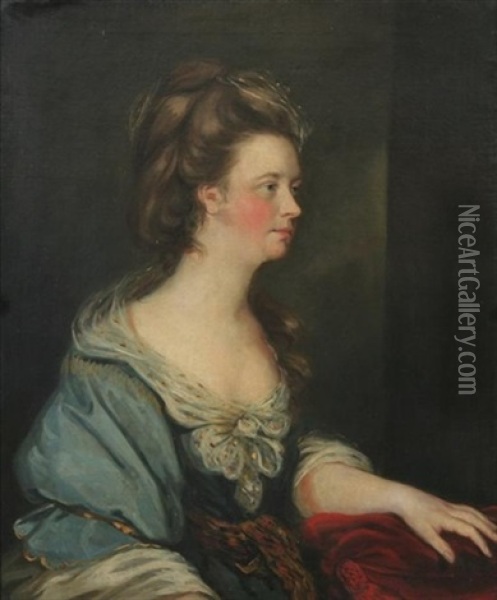 Portrait Of Lady Holmes Oil Painting - Francis Cotes