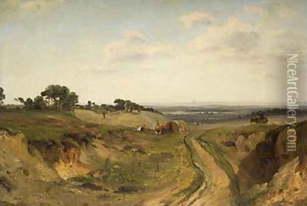 Sketch near Oatlands Oil Painting - Frederick Richard Lee