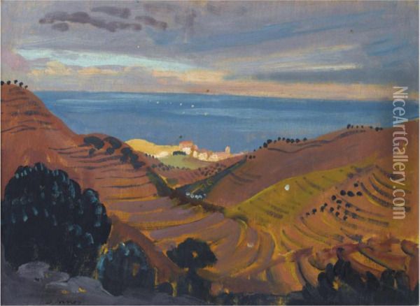 Collioure From The Hill Oil Painting - James Dickson Innes