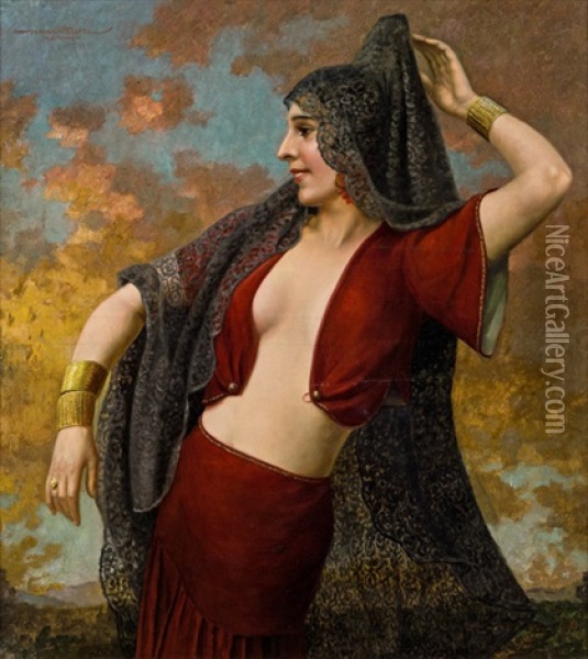 Spanische Tanzerin Oil Painting - Hans Hassenteufel