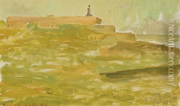 El Morro/san Juan; San Juan; San Juan (3 Works) Oil Painting - Frederick Samuel Dellenbaugh