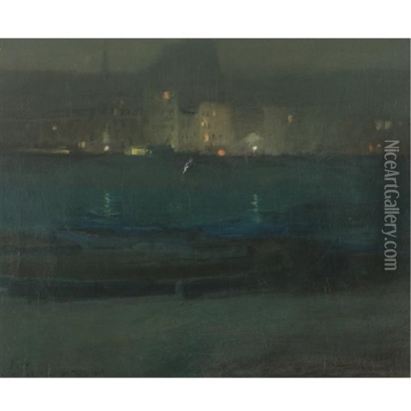 Nocturne Oil Painting - Richard Edward Miller