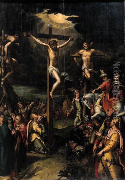 The Crucifixion Oil Painting - Hans Jordaens I