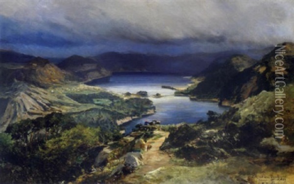 Landschaft Auf Den Azoren Oil Painting - Richard Hermann Eschke