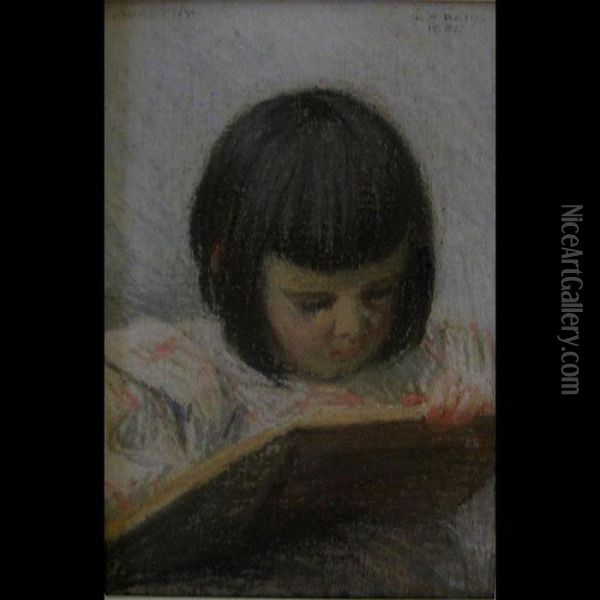 Portrait Of Dorothy Oil Painting - George Agnew Reid