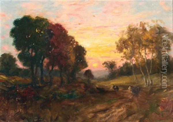 Sunset Oil Painting - John Colin Forbes